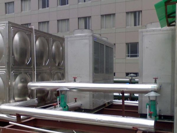 雙源熱泵制冷+供熱水系統